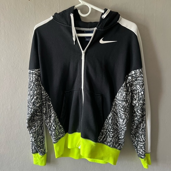 Nike Club Aop Full Zip Splatter Print Hoodie Size Small - Picture 1 of 8